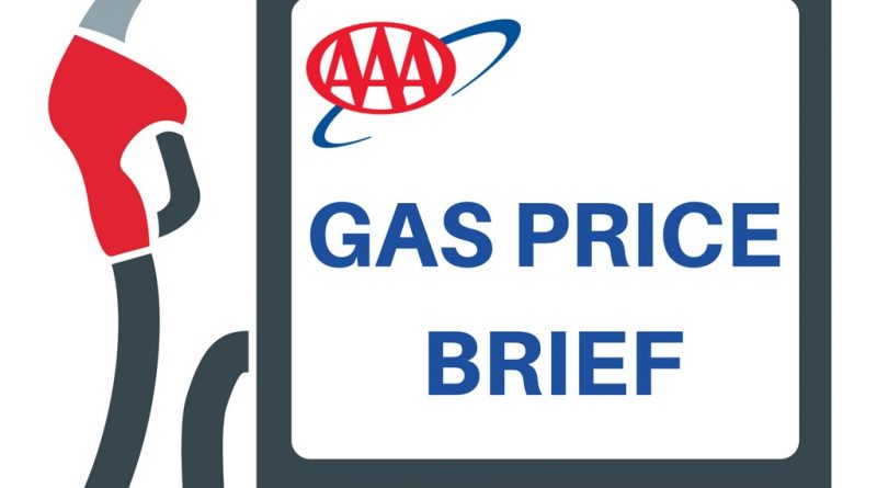 AAA's logo for their gas price brief