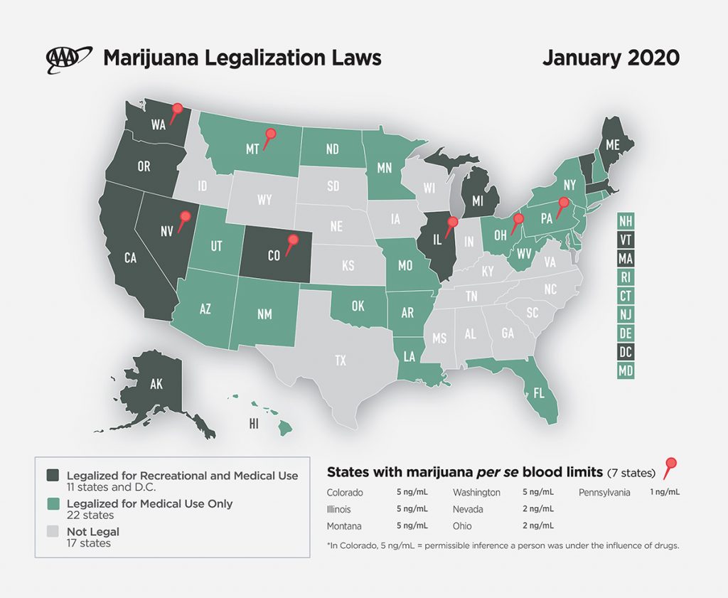 Marijuana Legalization Laws Map